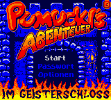 Pumuckls Abenteuer im Geisterschloss title screen for GameBoy Color